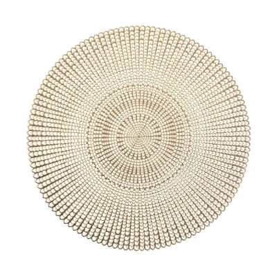 Abbildung von ZELLER PRESENT SCHÖNER LEBEN. PRAKTISCH WOHNEN. Platzset &#039;Cut Out&#039;, 6er Set, PVC, rund, Gold ca. Ø 41 cm, 27003