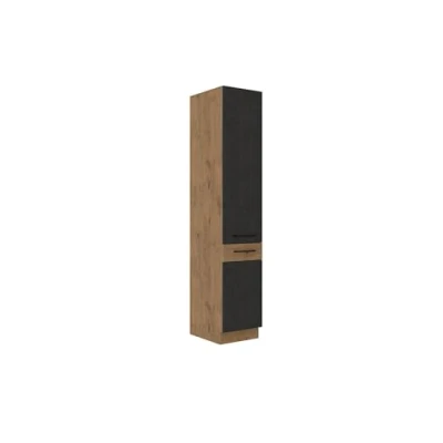 Abbildung von Vigo Hochschrank 40 cm Eiche Lancelot Matera Grau Küchenzeile Küchenblock Küche