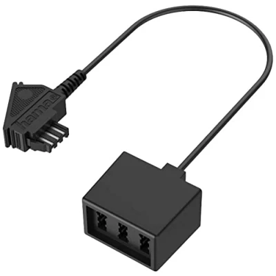 Abbildung von Hama DSL Box Kabel, TAE F Stecker Modular 8p2c, 10 m, Schwarz