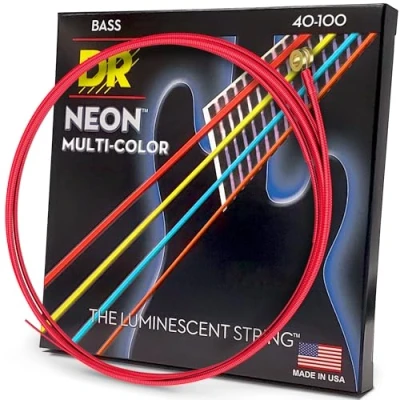 Abbildung von DR Strings NMCB 40 Gitarrensaiten für Bassgitarren (HI DEF Neon)