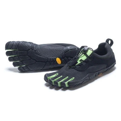 Abbildung von Vibram Fivefingers VRUN Retro Laufschuh Natural running, Herren, Größe: 43, Black/green Schuhe