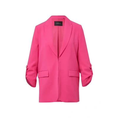 Abbildung von s.Oliver Black Label ÄRMELN UND Raffdetails Kurzmantel, Damen, Größe: 32, Pink