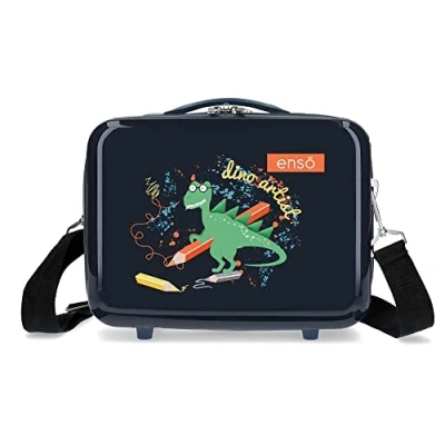 Abbildung von Enso Dino artist Anpassbarer Kulturbeutel mit mehrfarbigem Schultergurt 29 x 21 15 cm, starres ABS, 9,14 l, 0,6 kg