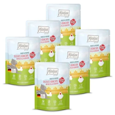 Abbildung von MjAMjAM Quetschie Chicks &amp; Friends delikates Hühnchen an fruchtigen Erdbeeren 6 x 300g