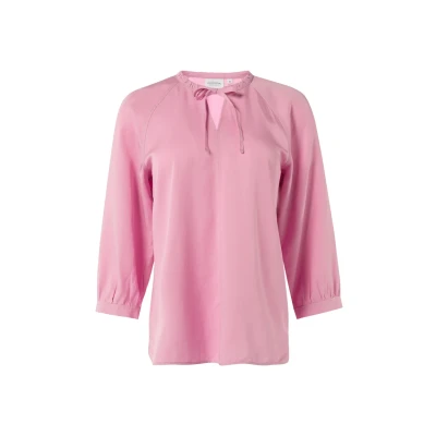 Abbildung von comma casual identity MIT LOGO KNÖPFEN Bluse, Damen, Größe: 34, Pink