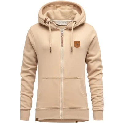 Abbildung von REPUBLIX Damen Sweatjacke Hoodie Sweatshirt Pullover Zipper Jacke RD 023 Beige XXL