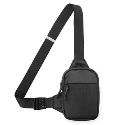 Abbildung von DONGKER Sling Chest Crossbody Bag, Wasserdicht Schultertasche, Bag Backpack für Männer und Frauen, die Outdoor Sportarten wandern (L, Blau)