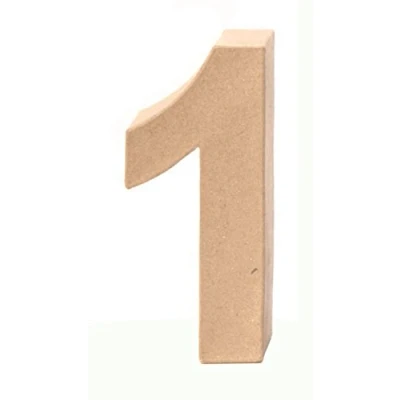 Abbildung von Glorex Dachpappe Papp Zahl 1 17,5 x 5,5 cm