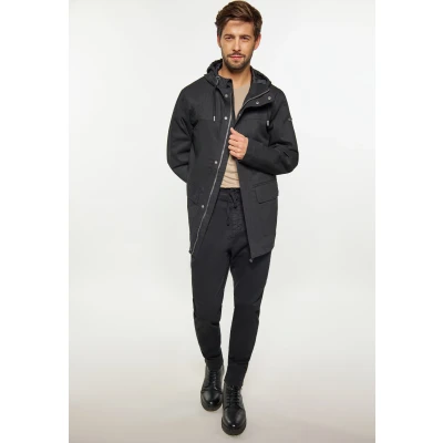Abbildung von DREIMASTER Vintage Men&#039;s Anorak S / Schwarz 100% Baumwolle