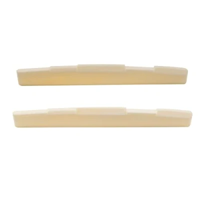 Abbildung von Musiclily Pro 73,15mm Universal Kompensierte Knochen Stegeinlage für 6 saitige Akustikgitarre, Elfenbein (2 Stück)