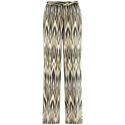 Abbildung von Gerry Weber Kombi LANG Schlupf MIT IKAT print Stoffhose, Damen, Größe: 38, Schwarz cream yellow