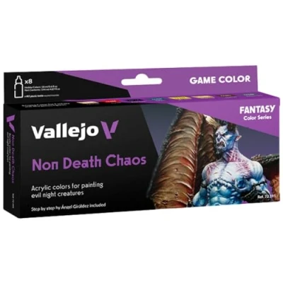 Abbildung von Vallejo Game Color Set Non Dead Choas,Black/Purple/Red/Silver/White/Yellow,17 ml (Pack of 8)