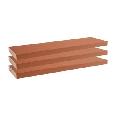 Abbildung von Velano Regalbrett, Wandregal, Regalboden, Schweberegal, Hängeregal, Regalsysteme 3 Stück, 79.5x23.5 cm, Apfelbaum Regale für Küche, Badezimmer, Wohnzimmer, Schlafzimmer FS