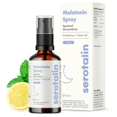 Abbildung von serotalin® MELATONIN SPRAY liposomal Einschlafspray + Baldrian Einschlafhilfe für Erwachsene 30ml 200 Sprühstöße