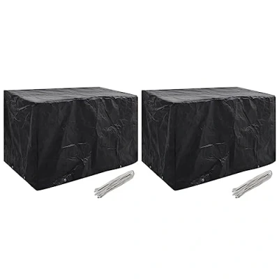 Abbildung von vidaXL 2X Gartenmöbel Abdeckung Schutzhülle Abdeckplane Gartengarnitur Sitzgruppe Regenschutz Abdeckhaube Schutzplane 8 Ösen 140x70x90cm