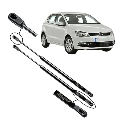 Abbildung von Ramor Strutz 2x Gasfeder Dämpfer Heckklappe Kompatibel mit VW Polo mk5 (6R 6C) Fließheck 2009 2017. Gasdruckfeder Heckklappendämpfer Ersatz für 6R6827550A und Andere.