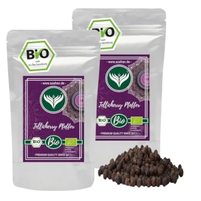 Abbildung von Azafran BIO Tellicherry Pfeffer ganz, Black Pepper, Malabar 500g