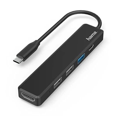 Abbildung von Hama USB C Hub Multiport, 5 Ports, 3x A, C, HDMI™, Notebook, Laptop Adapter zu HDMI, Typ