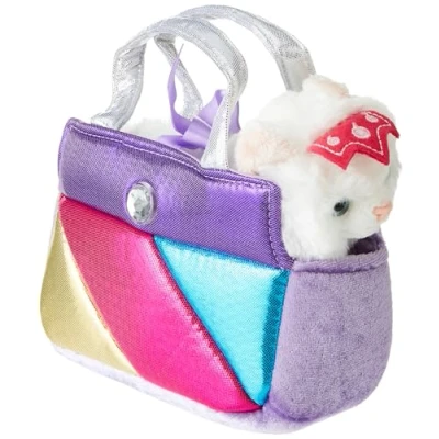 Abbildung von Aurora, 61172, Fancy Pal, Katze mit Regenbogentasche, 20cm, Plüschtier, Mehrfarbig