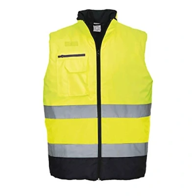 Abbildung von Portwest Zweifarbige Warnschutz Weste, Größe: M, Farbe: Gelb/Marine, S267YNRM