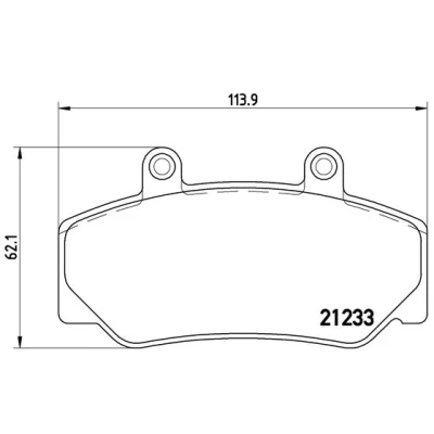 Abbildung von BREMBO P 86 006 Bremsbelagsatz exkl. Verschleißwarnkontakt mit Zubehör VOLVO: 760 Limousine, 740 940 I Kombi