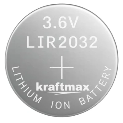 Abbildung von Kraftmax LIR 2032 Knopfzellenakku 3.6V / Li Ion/Backup Zelle