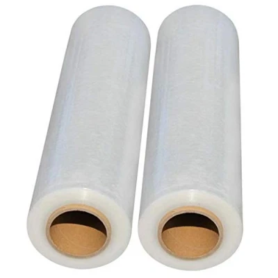 Abbildung von 2 Rollen Stretchfolie Verpackungsfolie Umzugsfolie 23 Mikron ca.1,5kg pro Rolle transparent