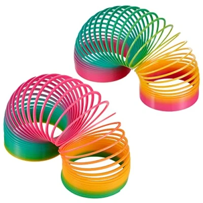 Abbildung von THE TWIDDLERS 2 Riesige Regenbogen Spiralen XXL Treppenhüpfer Spielzeug für Mädchen &amp; Jungen Kindergeburtstag Mitgebsel