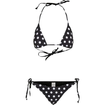 Abbildung von Urban Classics Pattern SET Bikini, Damen, Größe: Large, Polkadots black