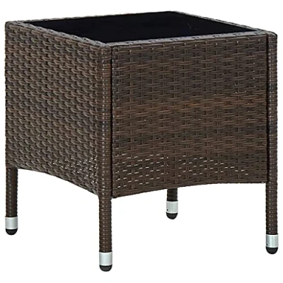 Abbildung von vidaXL Gartentisch Braun 40x40x45 cm Poly Rattan (1 St)