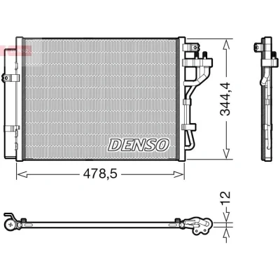 Abbildung von DENSO DCN43006 Klimakondensator mit Trockner R 134a KIA: Picanto II