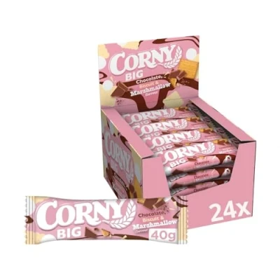 Abbildung von Müsliriegel Corny BIG Chocolate, Biscuit &amp; Marshmallow Flavor, Großpackung 24x40g