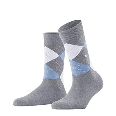 Abbildung von Burlington Damen Socken Queen W SO Baumwolle gemustert 1 Paar, Grau (Arctic Melange 3221) neu umweltfreundlich, 41 45