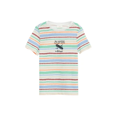 Abbildung von s.Oliver MIT Alloverprint Tshirt print für Kinder, Größe: 128/134, Weiß