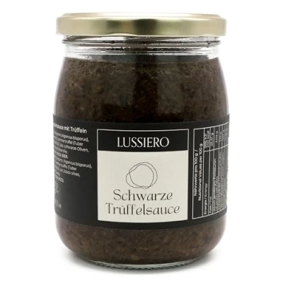 Abbildung von Lussiero Trüffel Sauce Schwarze Sommertrüffel Salsa Tartufata Tapenade Tuber Aestivum 500g