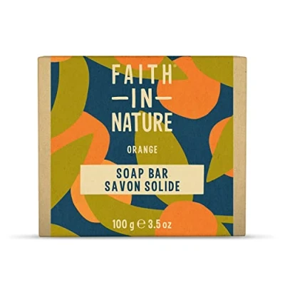 Abbildung von Natürliche Handseife mit Orange Faith In Natur, vegan &amp; Cruelty Free, ohne Parabene SLES, 100 g