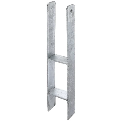 Abbildung von Alberts H Pfostenanker, Materialstärke 6 mm, lichte Breite 101 Höhe 600 mm