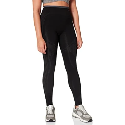 Abbildung von Hummel Damen Hmlsierra Seamless Hw Tights Leggings, Black/Asphalt, L Slim EU