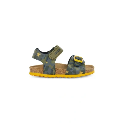 Abbildung von Geox Chalki Riemensandalette für Kinder, Größe: 22, Sage ochre yellow Schuhe