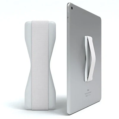 Abbildung von EAZY CASE Tablet Finger Halterung, für Alle Tablets, Selbstklebend I Tablethalterung, Haltegriff, Fingerhalter, Fingergriff, Weiß