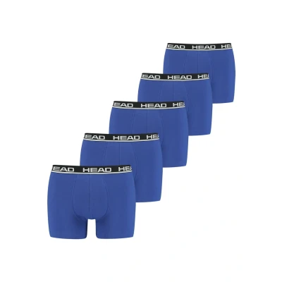 Abbildung von Head 5 PACK Basic Boxershorts, Herren, Größe: XL, Blue / black