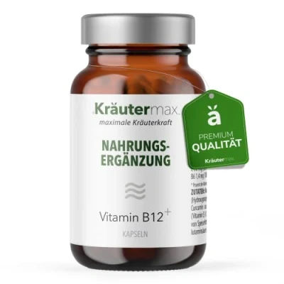 Abbildung von Kräutermax Vitamin B12 plus Kapseln 60 St