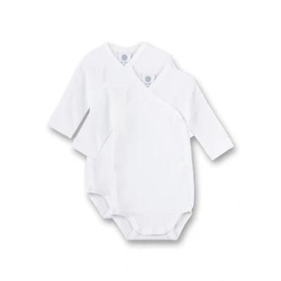 Abbildung von Sanetta Wickelbody Langarm (Doppelpack) Weiß Nachhaltiger und süßer für Babys aus Bio Baumwolle. Inhalt: 2er Set Baby 050