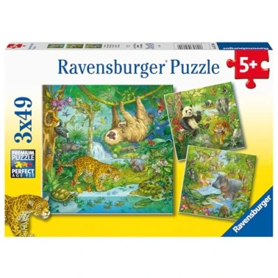 Abbildung von Ravensburger Puzzle Im Urwald, 3x49 Teile