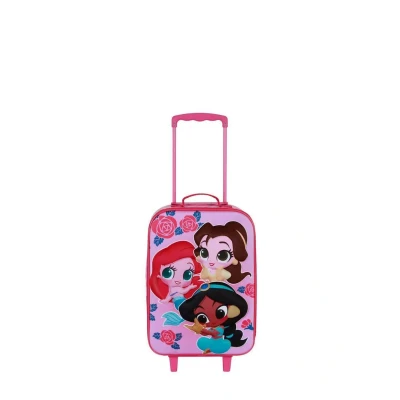 Abbildung von Disney Prinzessinnen Flowers Soft 3D Trolley Koffer, Rosa, 17 x 33 52 cm, Kapazität 26 L