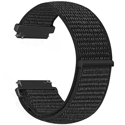 Abbildung von Vodtian 20mm Nylon Armband Kompatibel mit Samsung Galaxy Watch 7/6/5/4/FE 40mm 44mm/Galaxy 5 Pro 45mm/Watch 6 Classic/Watch 4 Classic/Active 2/Garmin vivoactive 5, Uhrenarmband für Damen Herren