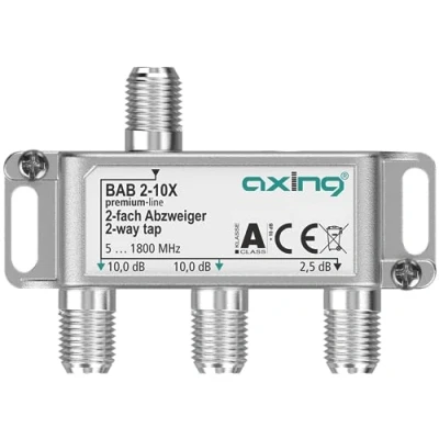 Abbildung von Axing BAB 2 10X Fach Abzweiger 10 dB 5 1800 MHz TV Data Internet Kabelfernsehen