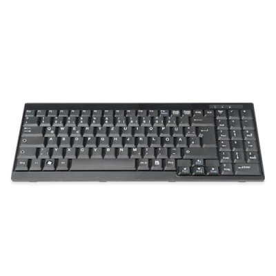 Abbildung von DIGITUS Tastatur für LCD KVM Konsolen von DIGITUS, Deutsches Layout, QWERTZ, USB, Schwarz