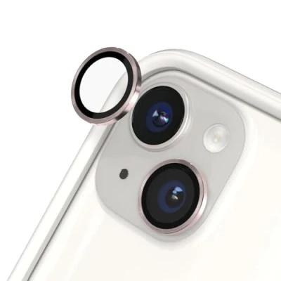 Abbildung von RhinoShield 9H Tempered Glass Kameraprotektoren, kompatibel mit [iPhone 15/15 Plus] Stoß und Kratzfest, hohe Klarheit, explosionssicheren Schutz, Anti Beschlag Technologie Pink