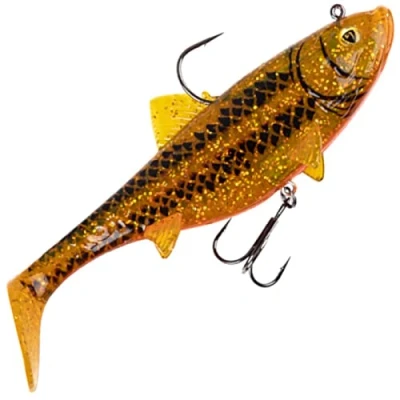 Abbildung von Fox Rage UV Replicant Wobble 18cm (90g) Goldie Gummifisch